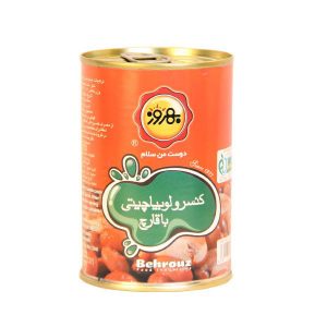كنسرو لوبيا چيتی و قارچ بهروز