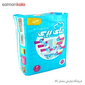 پوشک سایز ۴ بسته ۱۲ عددی مای بیبی