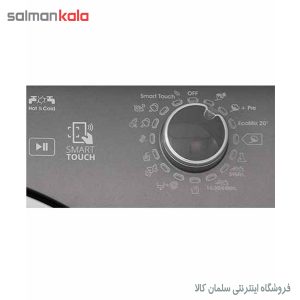 ماشین لباسشویی کندی 8 کیلویی مدل GVS-128 TC3R اینوکس درب اسموکی