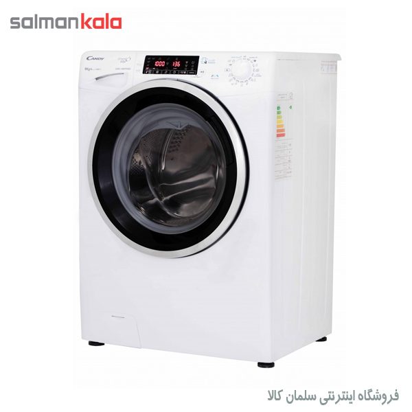 ماشین لباسشویی کندی 9 کیلویی مدل GVS-1409TH Q3 سفيد درب اسموكي