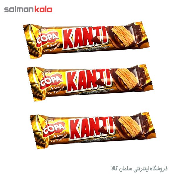 ویفر کاراملی با روکش فرآورده کاکائویی کانتی کوپا (37 گرم)