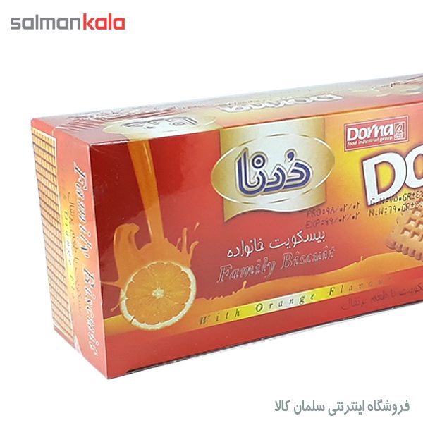 بیسکویت خانواده پرتقالی 750 گرمی درنا
