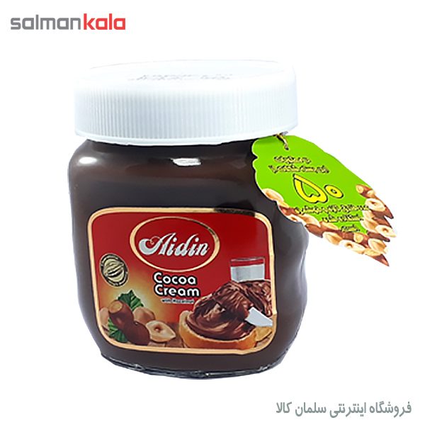 کرم کاکائو صبحانه تلخ با مغز فندق آیدین