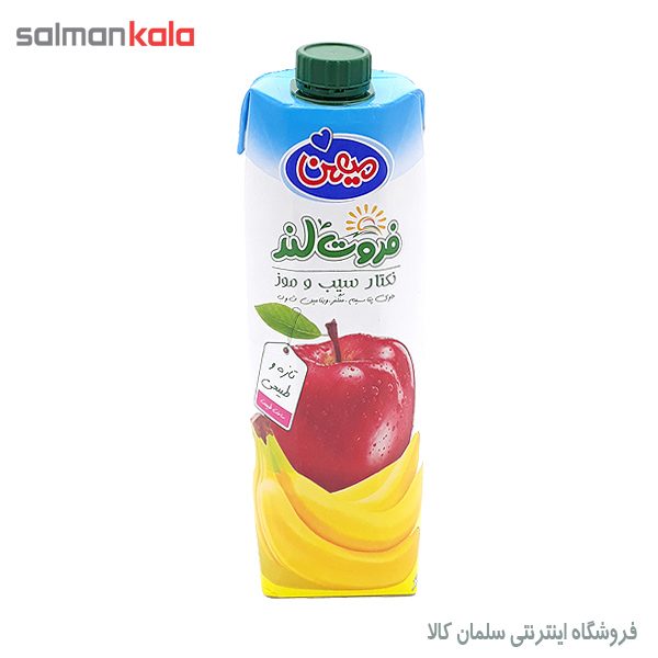 نکتار سیب موز میهن 1 لیتری
