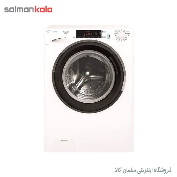 ماشین لباسشویی اتومات کندی 8کیلویی مدل GVS128TC3 درب اسموکی
