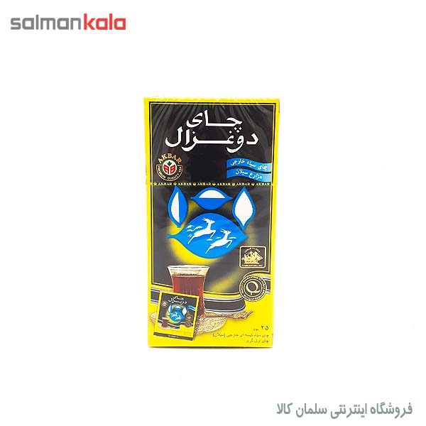 چای کیسه ای عطري دو غزال 25 تای