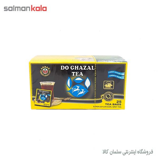 چای کیسه ای دو غزال 25 تایی