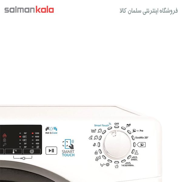 ماشین لباسشویی اتومات کندی 8کیلویی مدل GVS128TC3 درب اسموکی