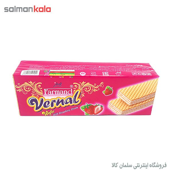 ویفر با کرم توت فرنگی فرمند 190 گرم