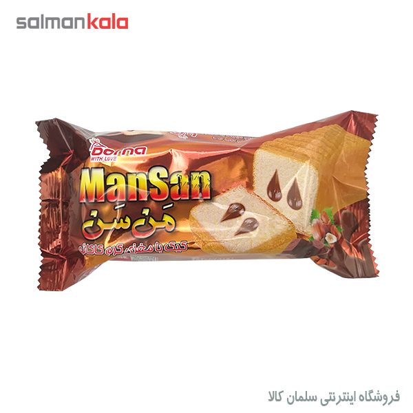 کیک با مغزی کرم کاکائو درنا 120 گرم