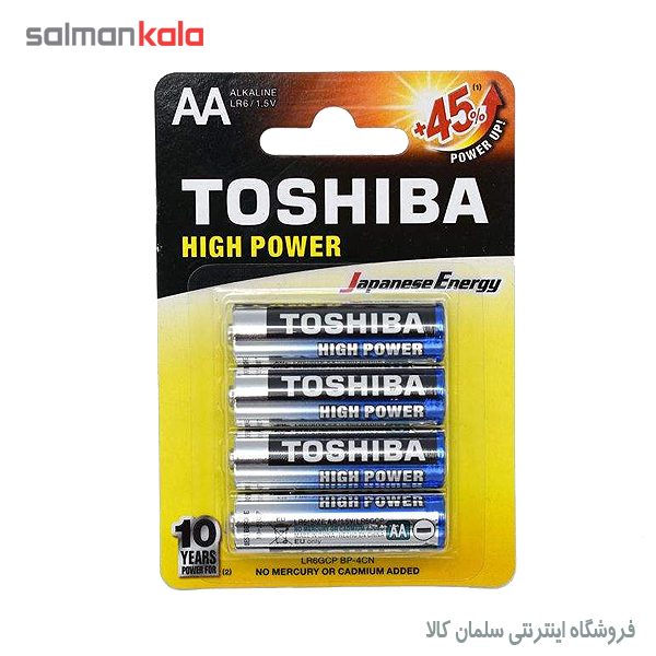 باتري قلمی آلكالاين توشيبا 4 تايی