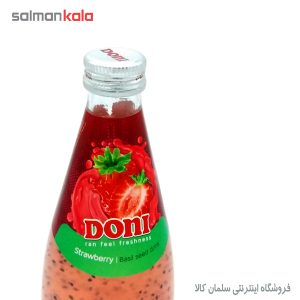 نوشيدنی تخم ريحان با طعم توت فرنگی دونيران